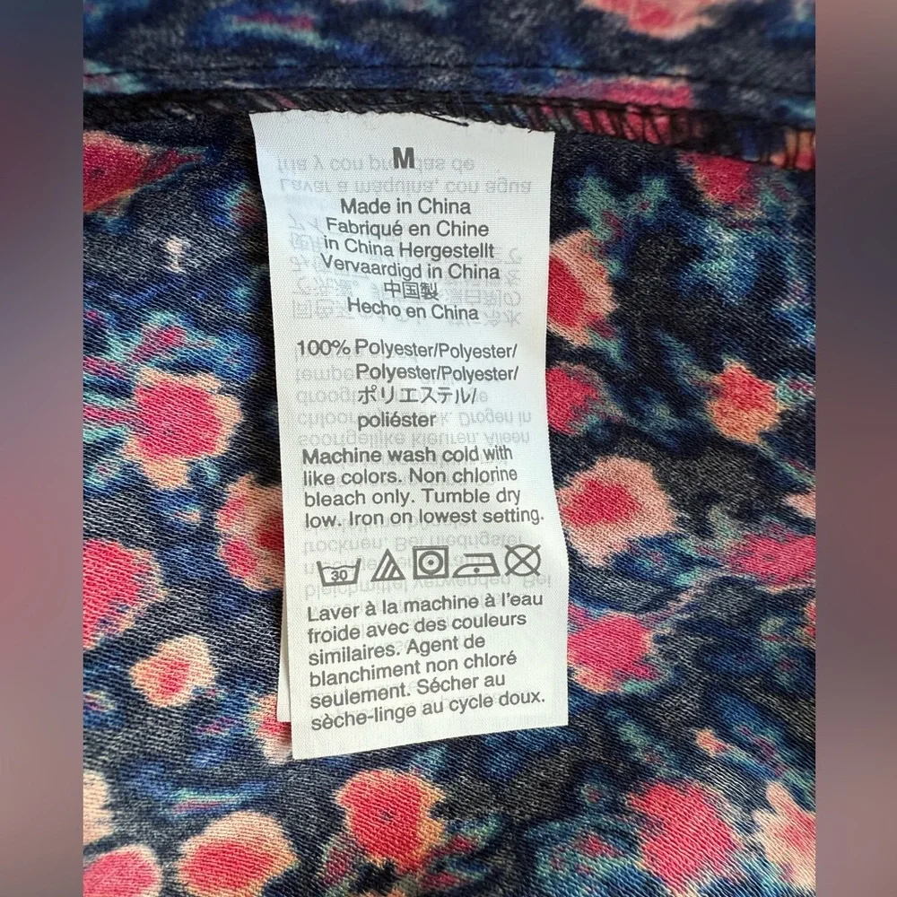 J. Crew Women's Floral Blouse - Pink and Blue